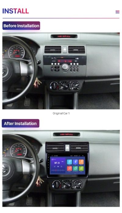 Navigatie dedicata Android Suzuki Swift -10 inch-2003-2011