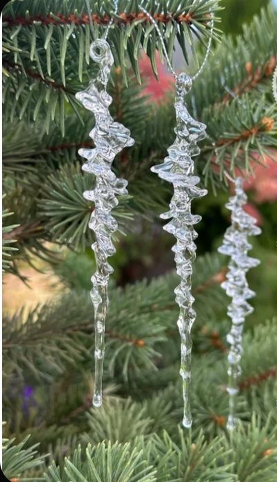 Сосульки и стразы для ёлки и декора помещений