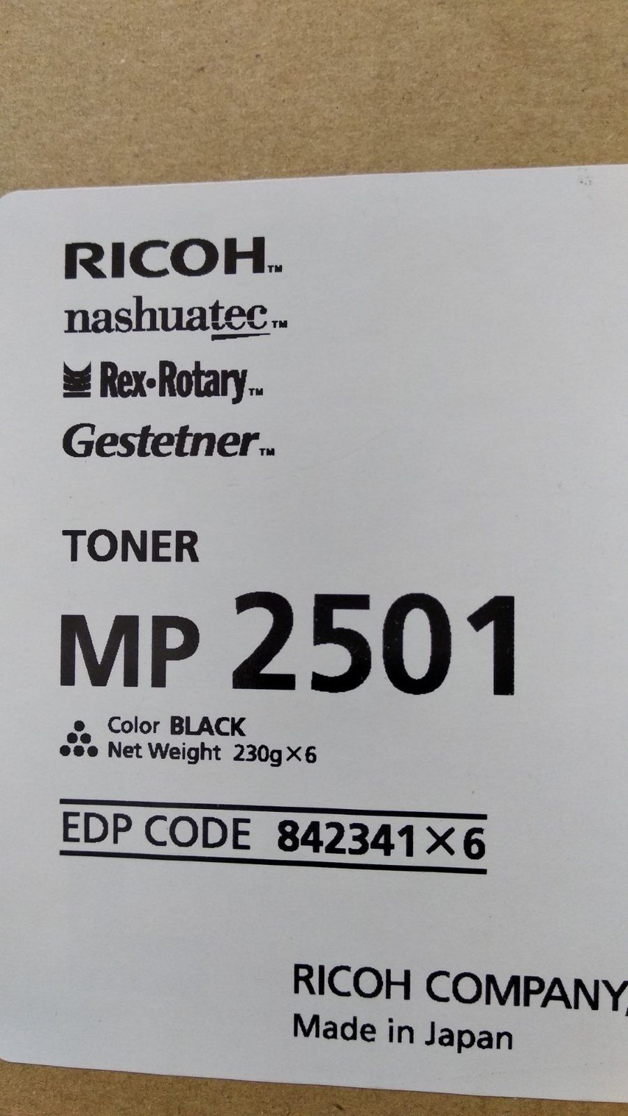 Тонер Ricoh MP 2501- черен, 9000 копия- нов
