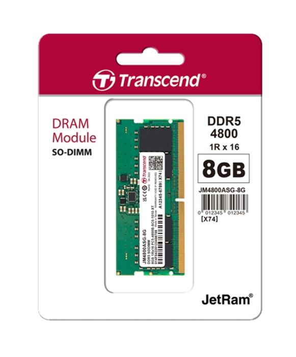Memorie laptop Transcend 8GB DDR5 4800MHz JM4800ASG-8G