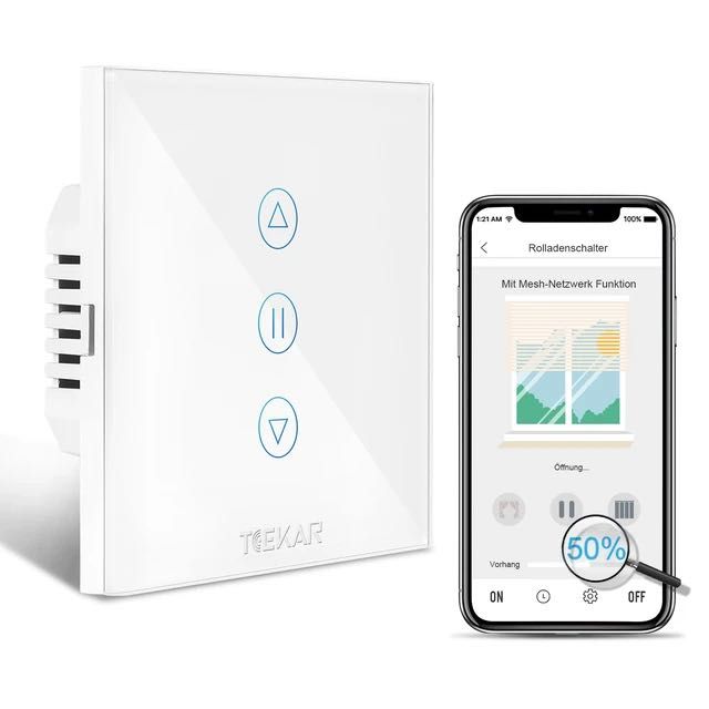 MOES ZigBee, Wi-fi ключ за ролетни  щори, бял стъклен