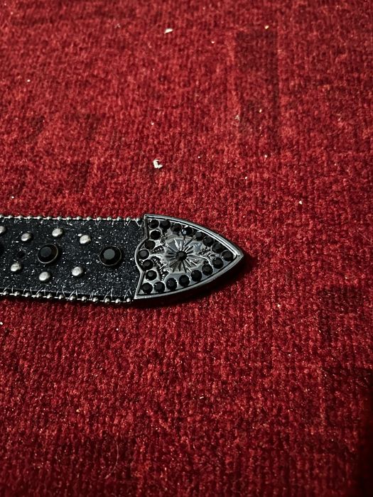 curea rhinestone neagra