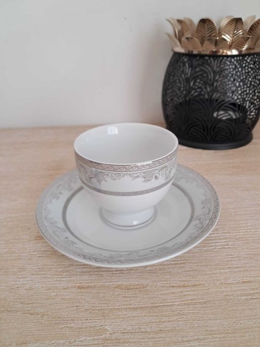 Servici de cafea  -PLATINA -Porcelain Manufactures MOGA