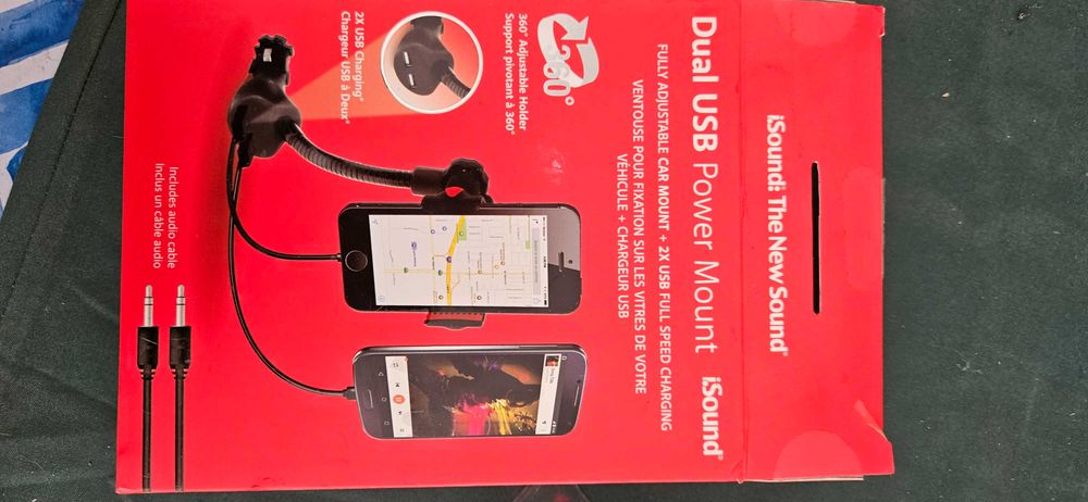 Suport Telefon Auto, Dual USB