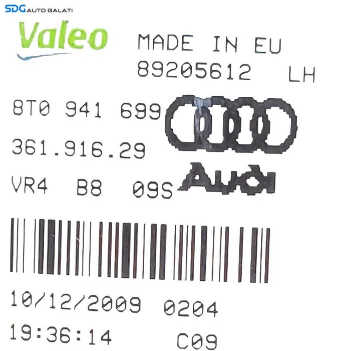 Proiector Ceata Stanga de pe Bara Spoiler Fata Audi A4 B8 2008 - 2012 Cod 271650 [L7268]