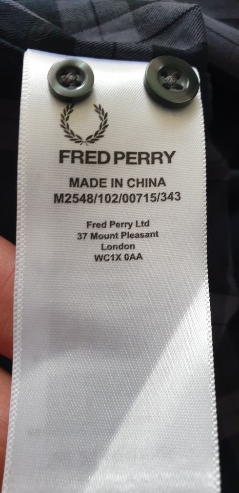 Fred Perry Cotton Slim Fit Mens Size M НОВО! ОРИГИНАЛ! Мъжка Риза!