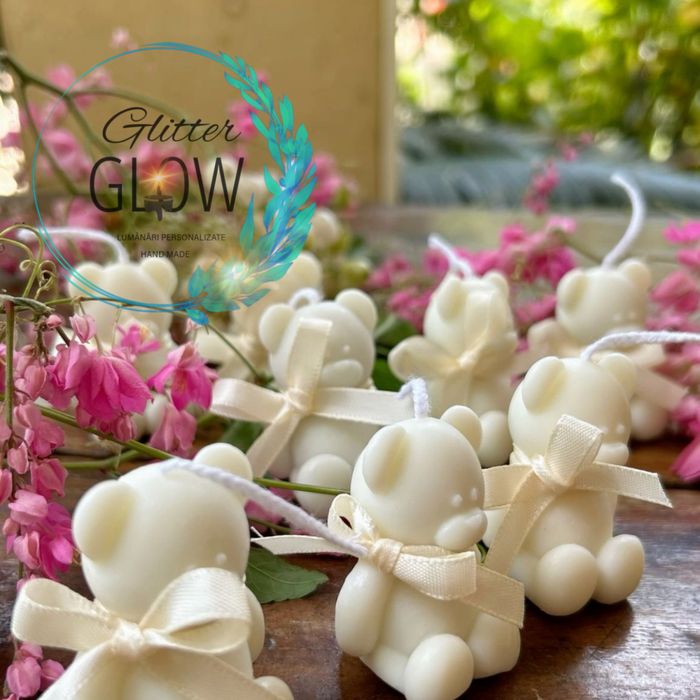 Lumanare ursulet marturii botez (orice culoare, ambalaj, personalizare