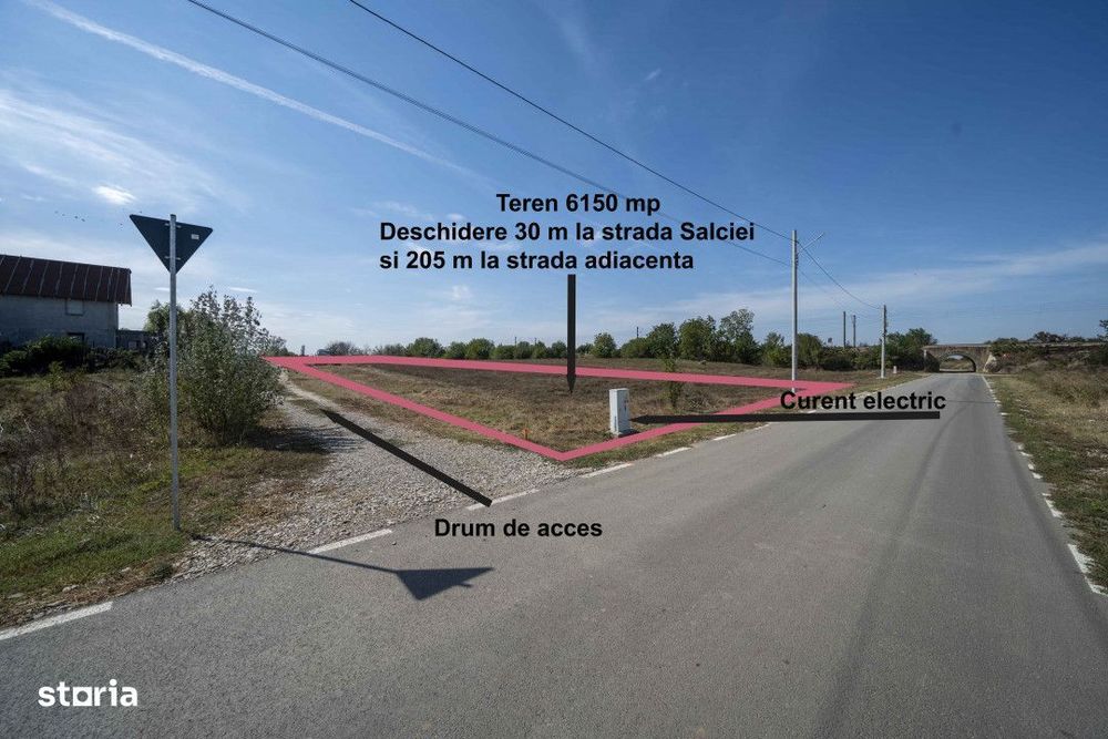 Teren 6000mp*Domnesti*Salciei-Haltei-Ciocarliei*Drum asfaltat cu utili