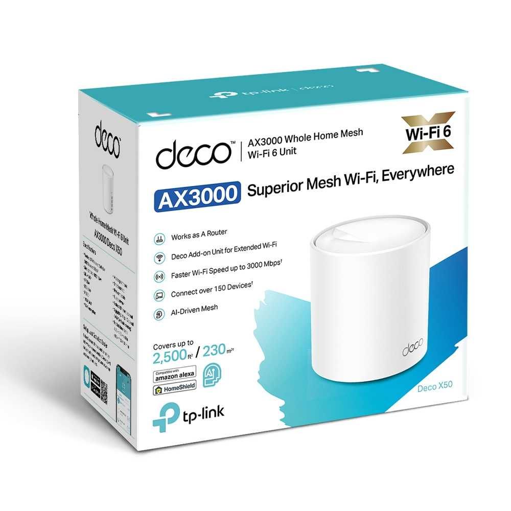 Wi-Fi роутер TP-Link  	Deco X50(1-pack) AX3000