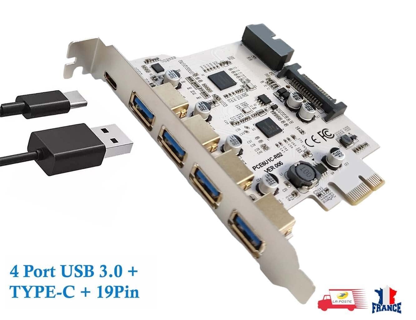 PCI Express. 4 ports USB 3.0 + USB3.1 TYPE-C