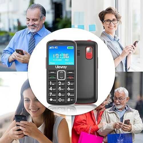 Нов Мобилен телефон с големи бутони за възрастни Отключен SOS бутон