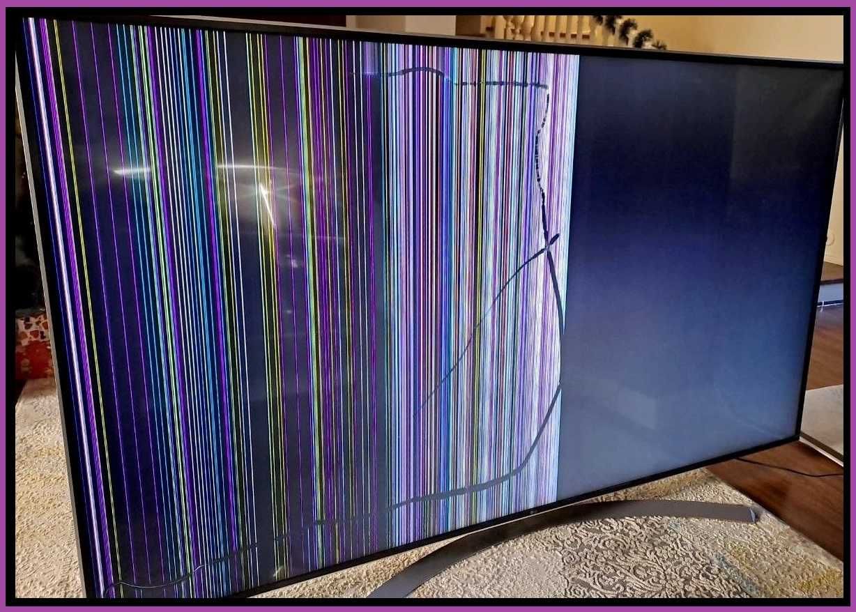 Экран разбитый. Телевизор 86 SMART 4K UHD (Ekrani Singan)