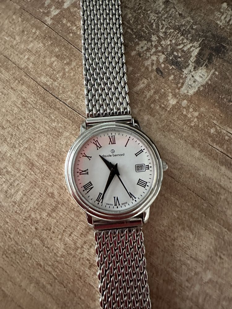 Ceas nou Claude Bernard/Ceas Fossil argintiu