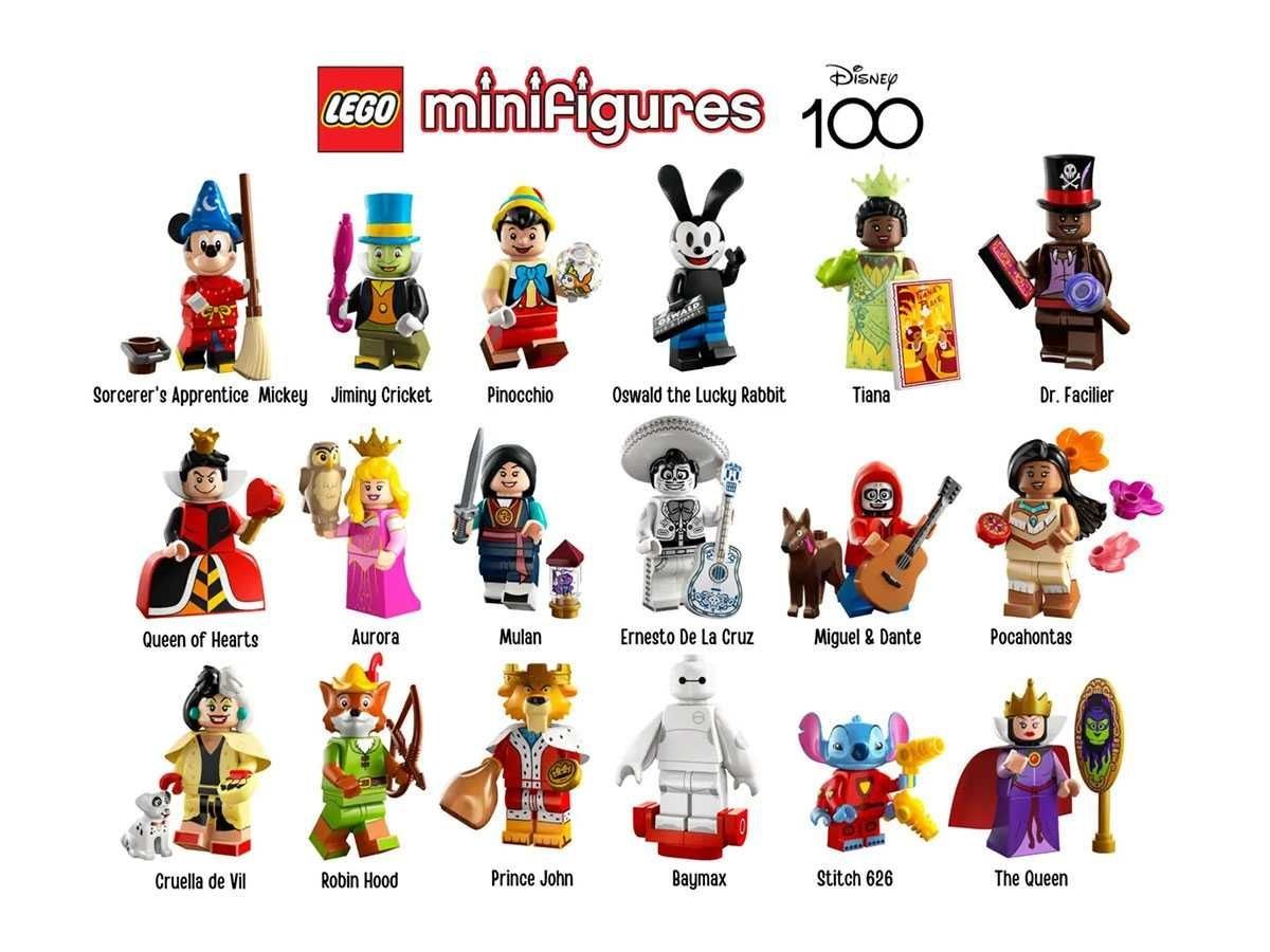 Lego minifigures Disney 100