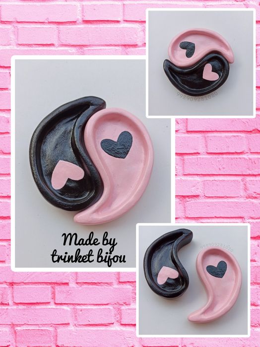 Декоративная тарелочка для украшений Инь Ян.