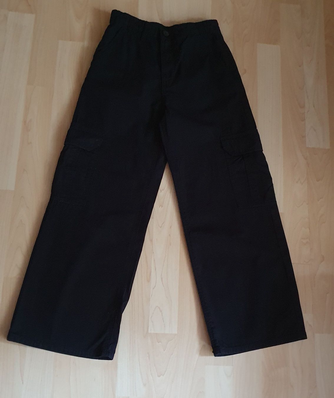 Pantaloni/Jeans cargo largi H&M/ skinny cu rupturi 9-10 ani