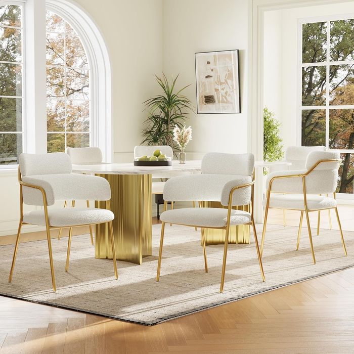 NOU Scaun/ fotoliu plush, alb, auriu