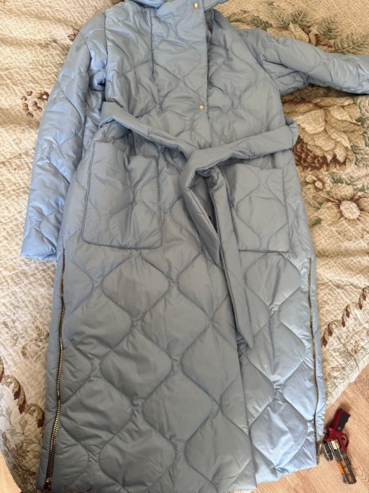 Голубая осенняя куртка