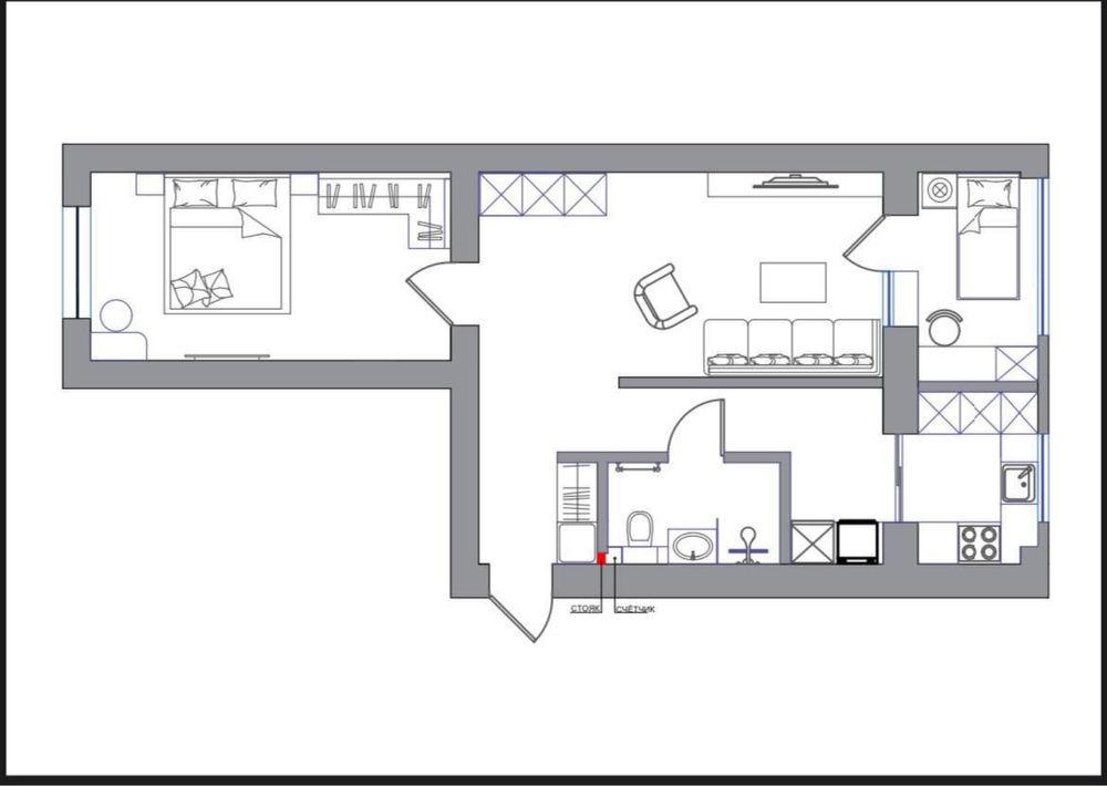 ПРОДАЕТСЯ квартира 2/2/4 вторичка, 56м2, Шайхантохур, Корзинка Абая