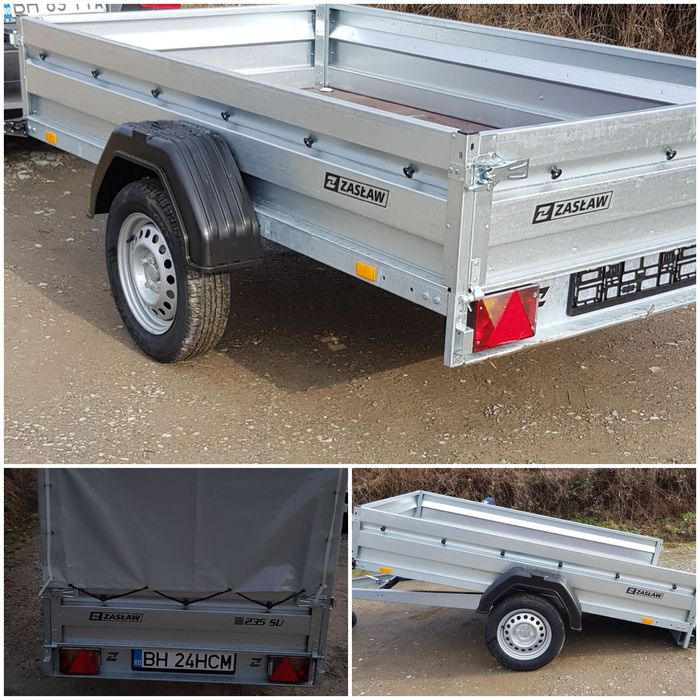 Remorca basculabila 750 kg de inchiriat,trailere ,platforme non stop