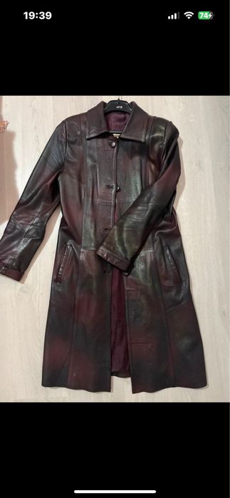 Trench de piele naturala