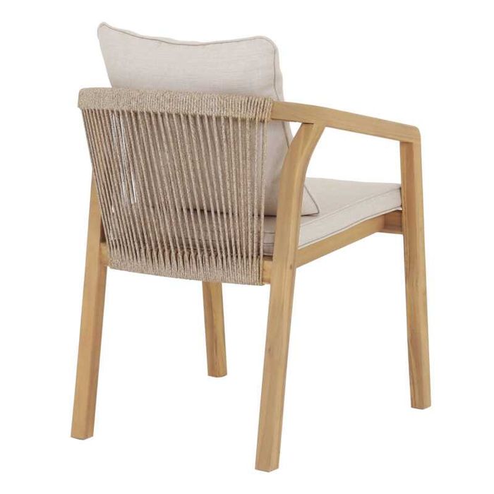 Трапезен стол, CONTREL, Сив, Бежов, Текстил, 61х58х75см.