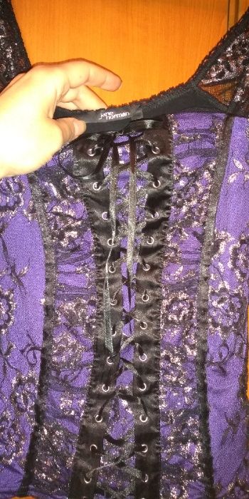 Bluza Corset deosebit Gothic / Victorian , Jane Norman UK, S-M
