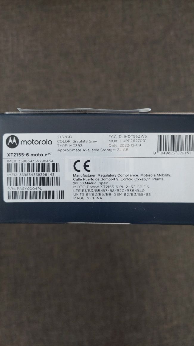 Motorola E20 Нов в Кутия