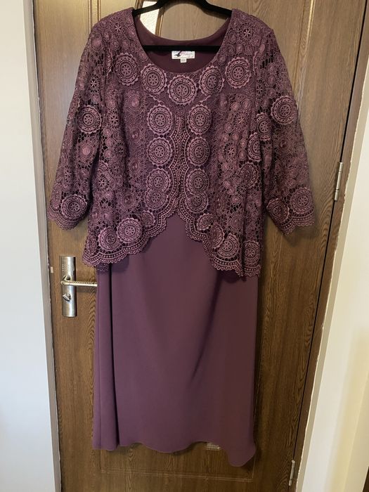 Rochie mov midi de seara marimea 54