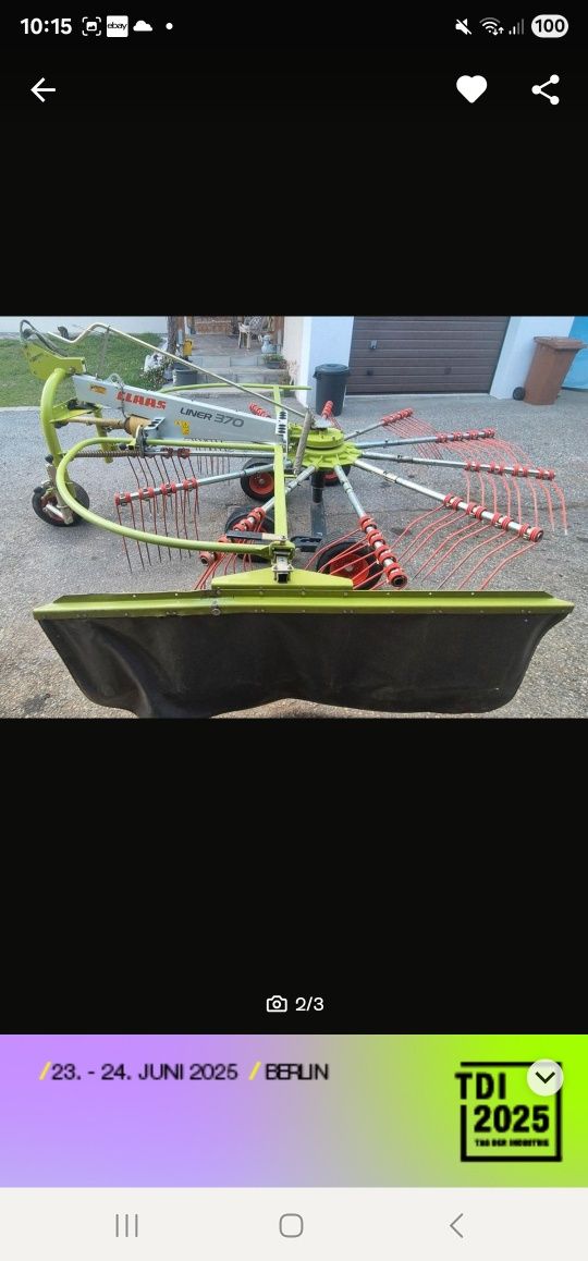Grebla adunat claas liner 370