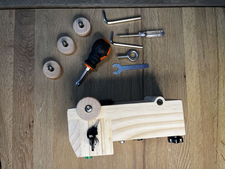 Montessori placa senzoriala indemanare lemn Montessori