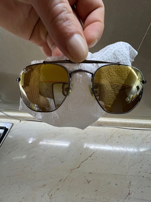 Ray-ban marshal gold silver glass