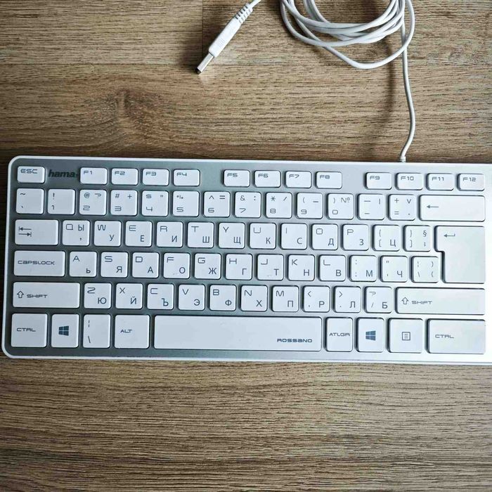Клавиатура Hama ROSSANO - USB, бяла, с кирилица