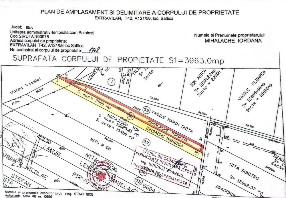 Teren de vanzare Saftica Balotesti iesire la garla