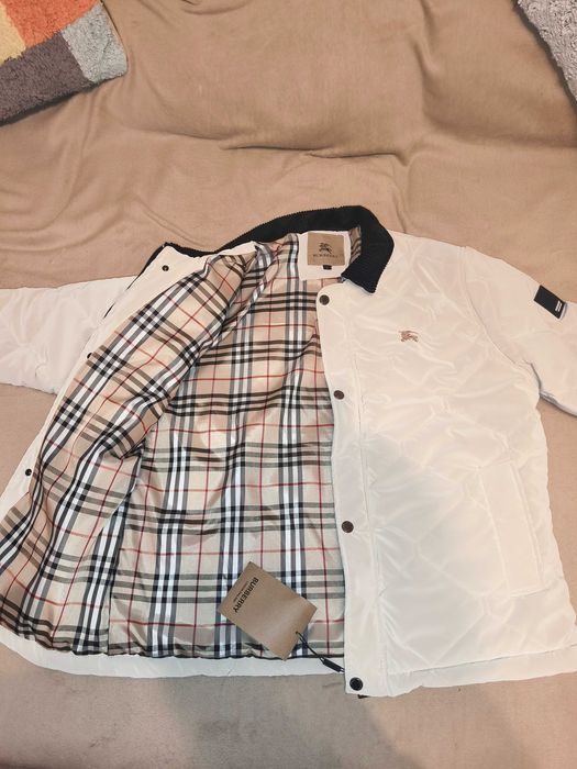 Geacă Burberry crem bărbați