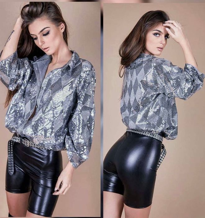 Блестяща риза с пайети Replica-moda