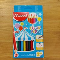 Набор цветных карандашей "Maped" Jumbo. 12 цветов. Карандаши Цветные.