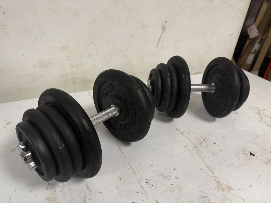 Gantere reglabile fier noi, set 25 kg+25 kg=50 kg, pret 600 lei