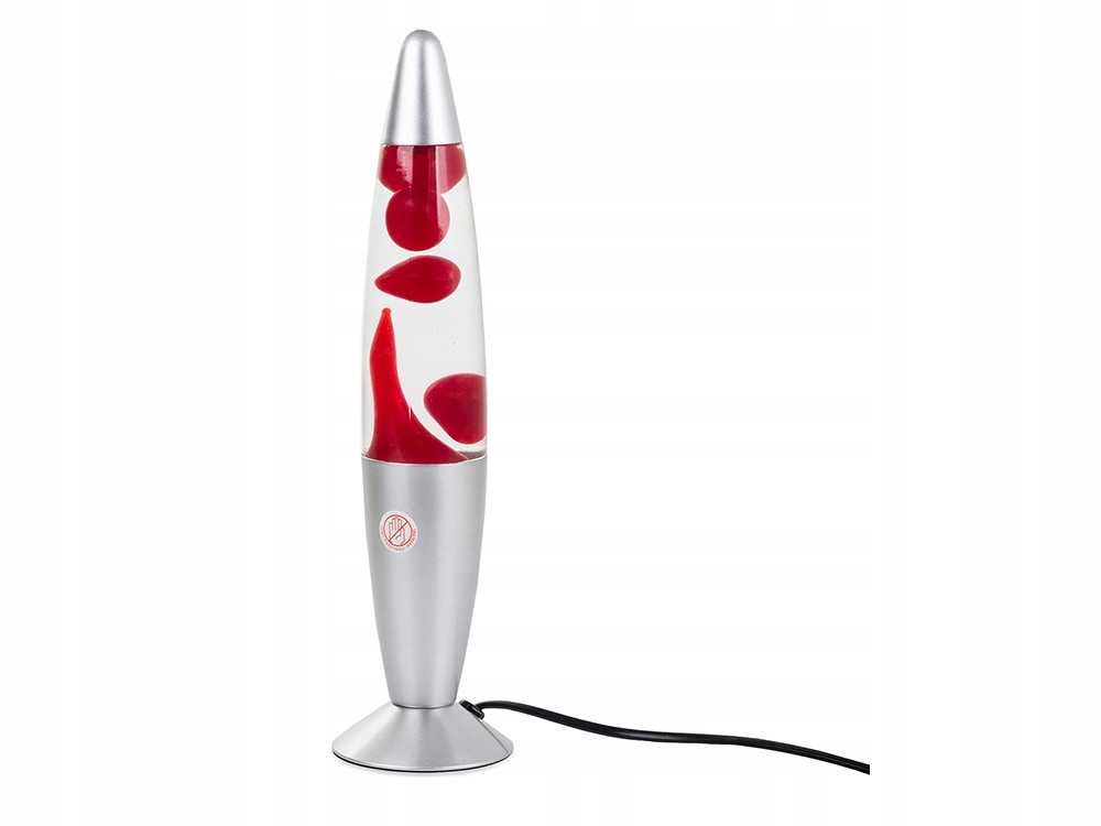 Lampa decorativa cu lava, rosu, 34 cm