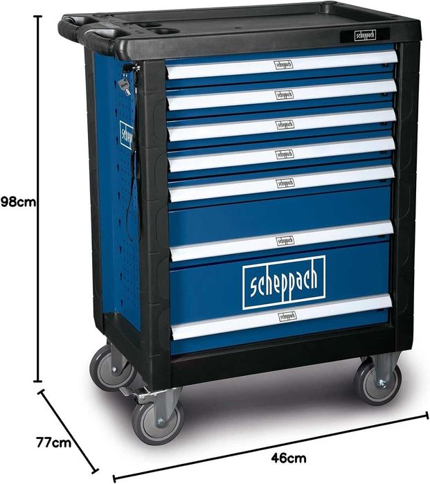 Професионална Количка с инструменти 263 части Scheppach TW1000