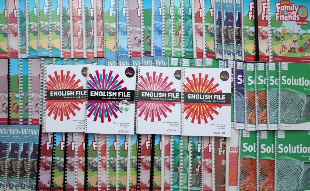 English File, Family and Friends, Solutions, Headway,Fly High,Round Up