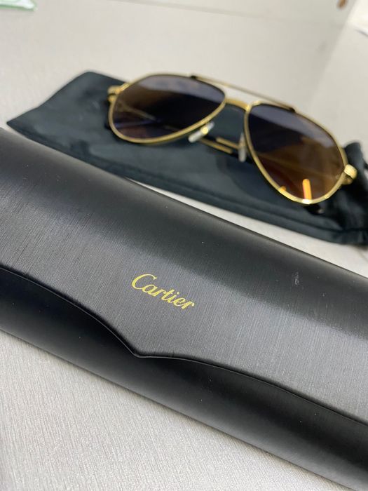 слънчеви очила със златно покритие - Cartier CT0303S 001