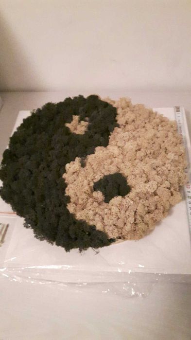 Арт пано "Ин-Ян" от естествен скандинавски мъх