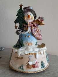 Коледна и Новогодишна украса! Музикална кутия - РАБОТИ! Снежен човек!