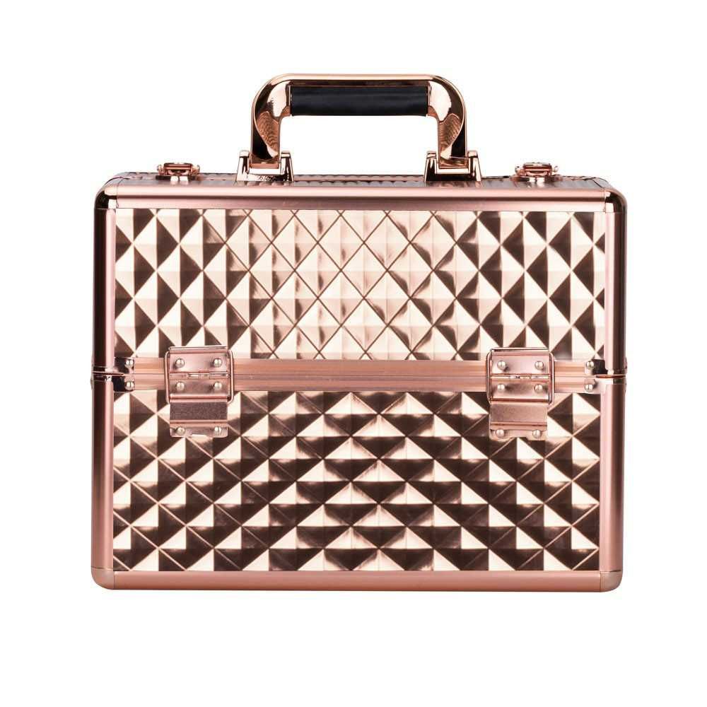 Geanta, valiza mare cu organizator, rose gold, marimea XL