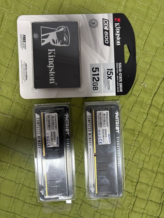 Продам новый ссд и озу