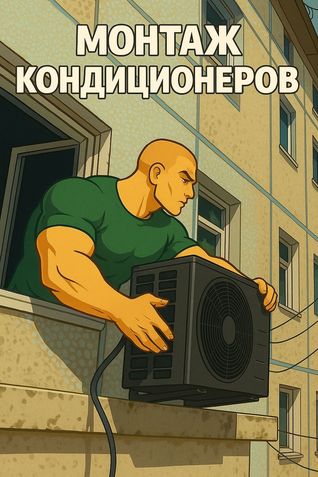 Установка кондиционеров Алматы в панельных, кирпичных домах