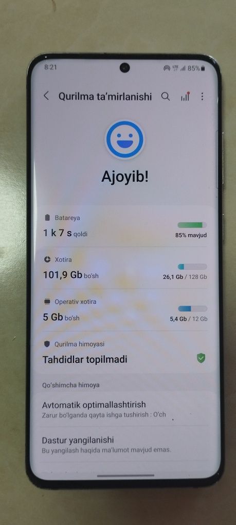 Samsung S20 5G holati zoʻr