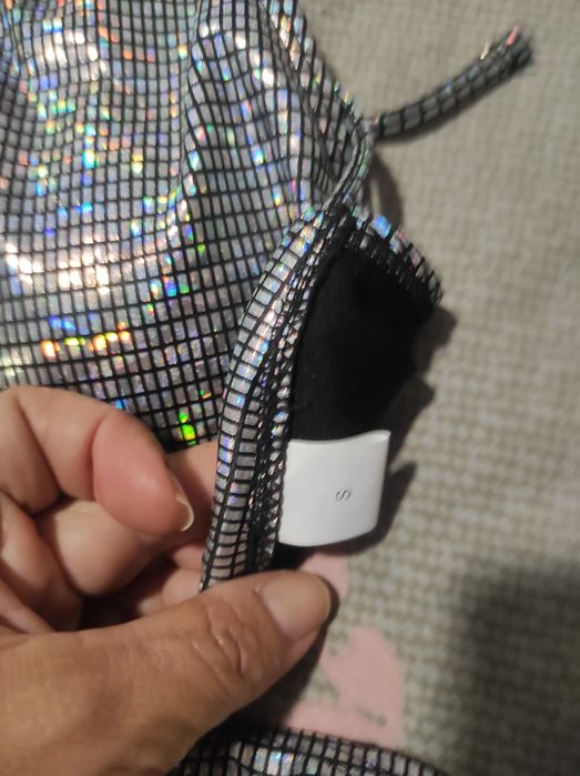 Costum de baie întreg S și M  argintiu sexy