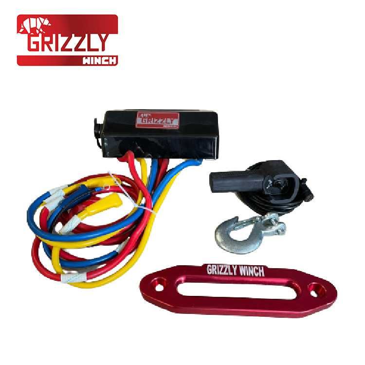 Troliu Grizzly Winch Twin EWS10000LBS (4536KG) cablu sintetic